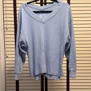 Aerie Soft Blue Oversized Knit Top - Size Small